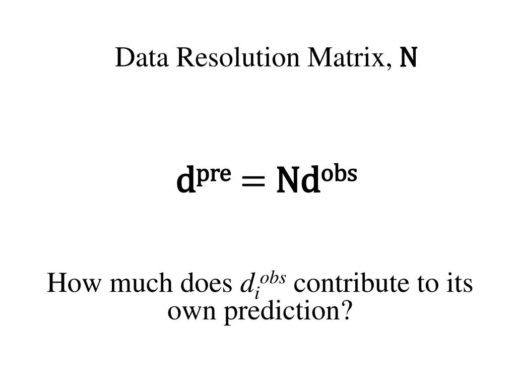 data resolution matrix n n
