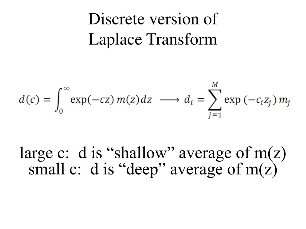 discrete version of laplace transform