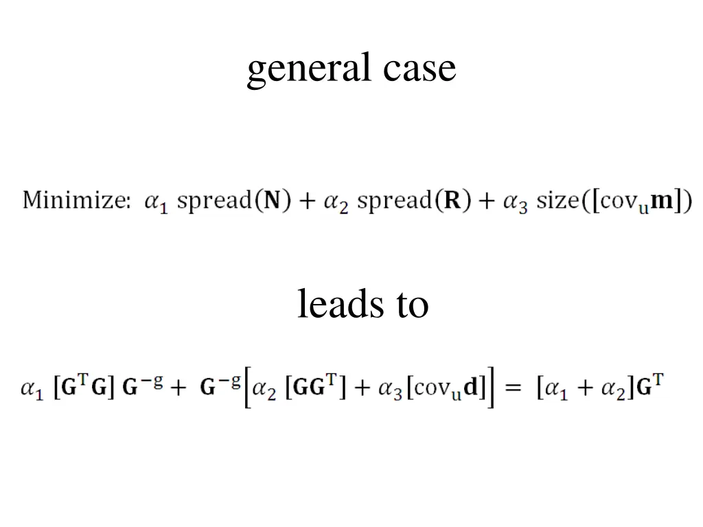 general case