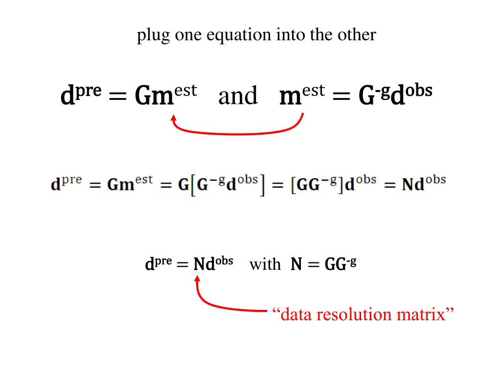 plug one equation into the other