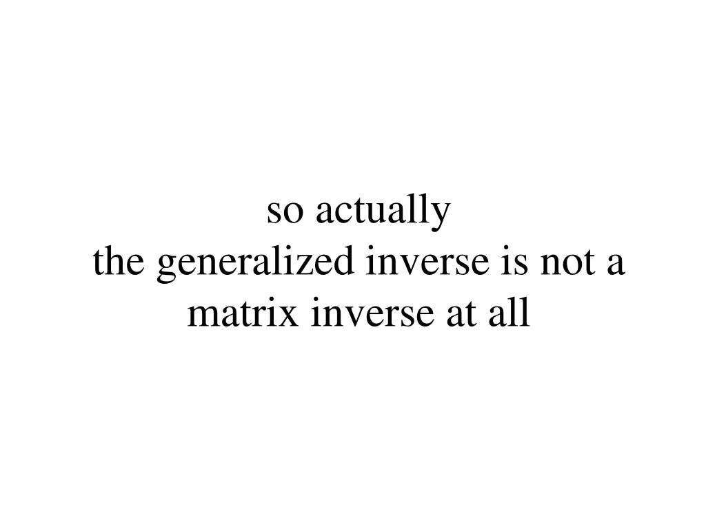 so actually