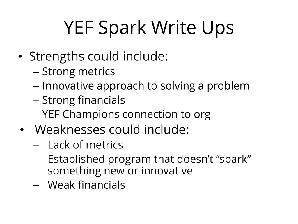 yef spark write ups