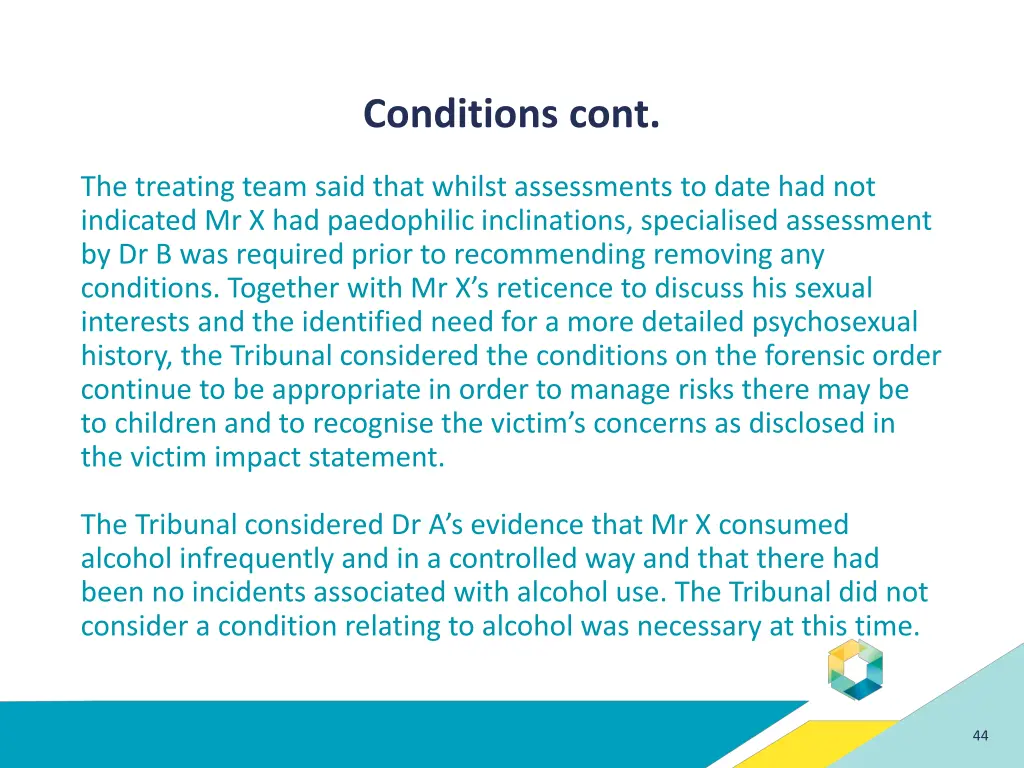 conditions cont