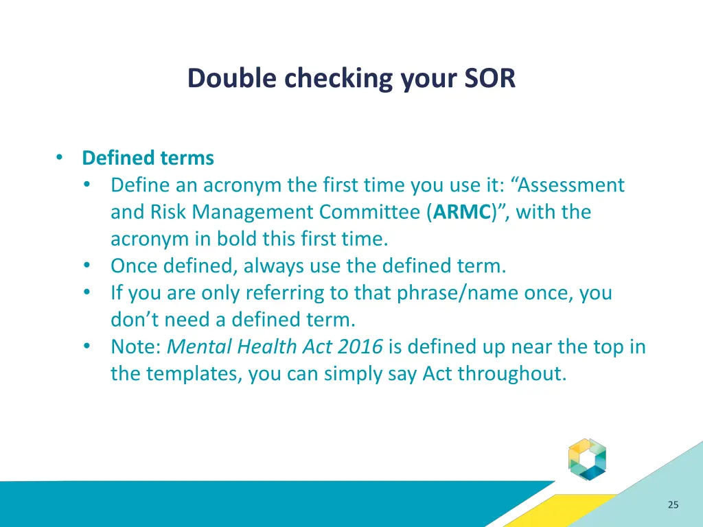 double checking your sor 1