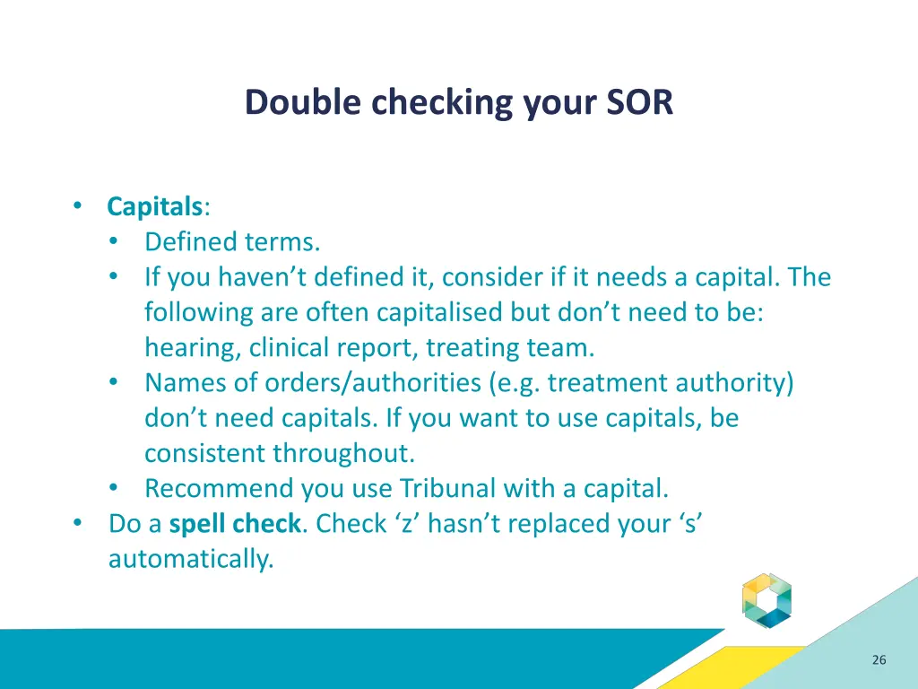 double checking your sor 2