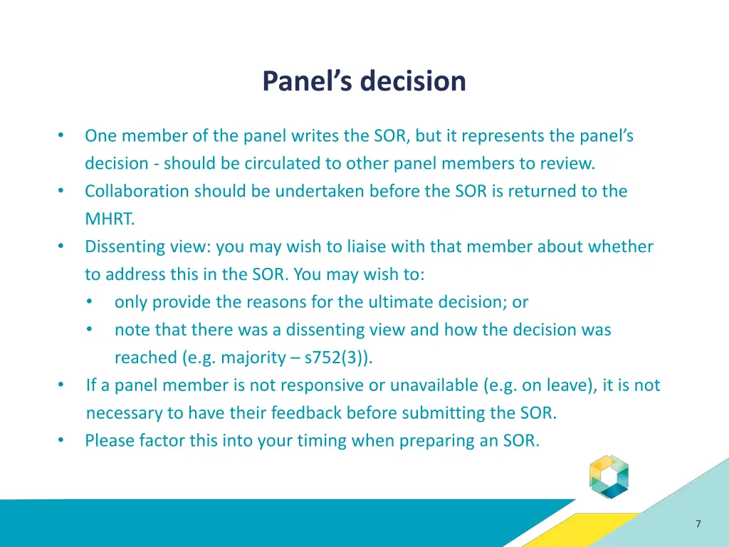 panel s decision