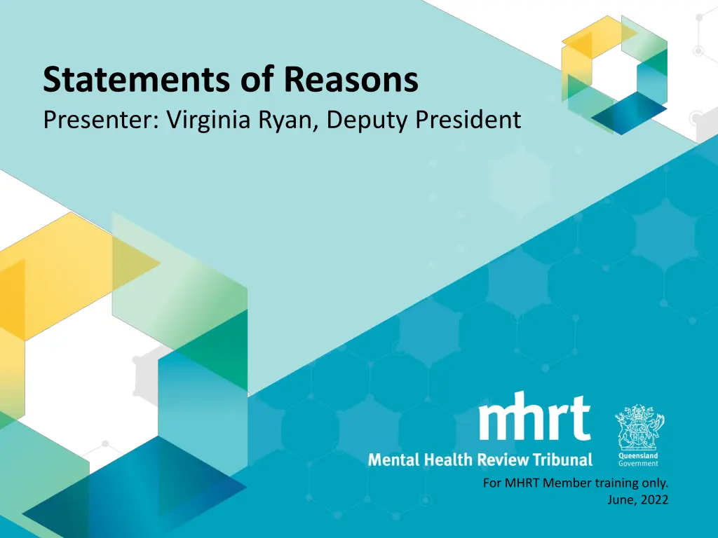 statements of reasons presenter virginia ryan