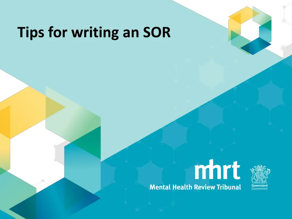 tips for writing an sor
