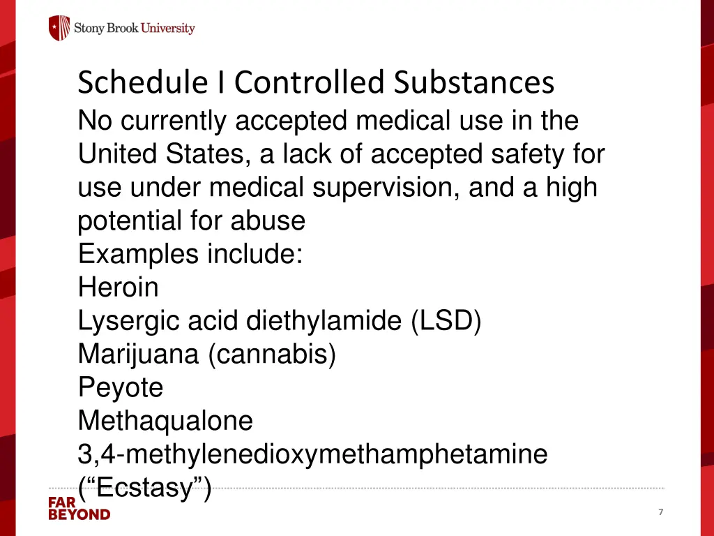schedule i controlled substances no currently