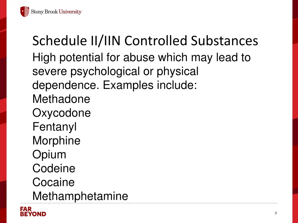 schedule ii iin controlled substances high
