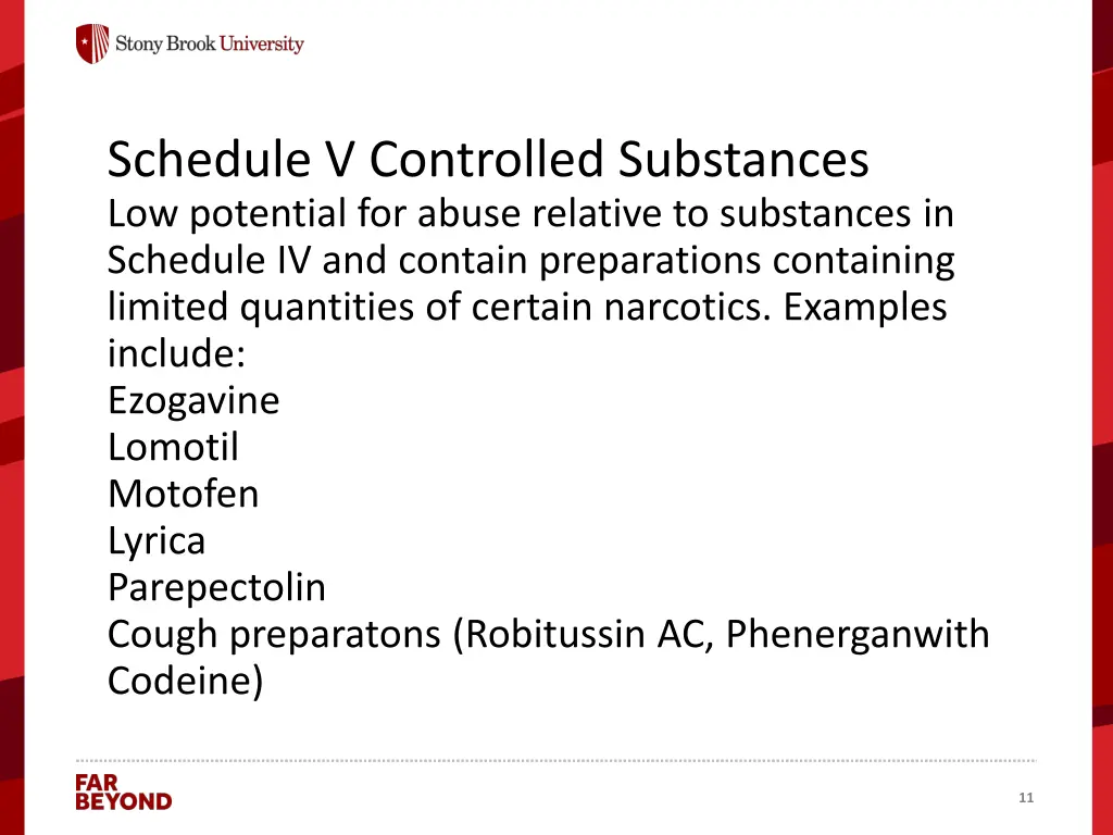 schedule v controlled substances low potential