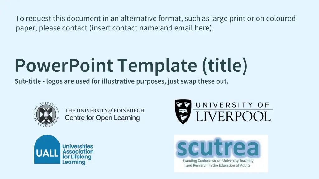 to request this document in an alternative format