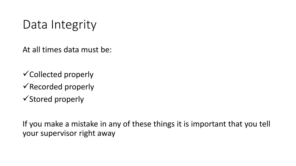 data integrity
