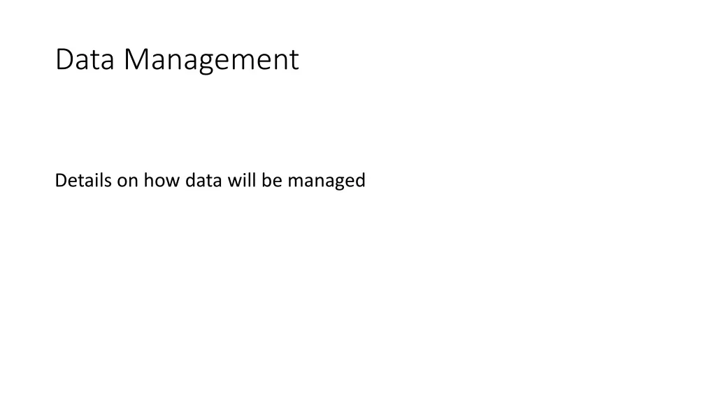 data management