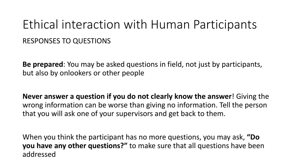 ethical interaction with human participants 3