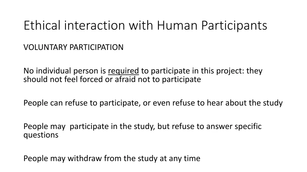 ethical interaction with human participants 4