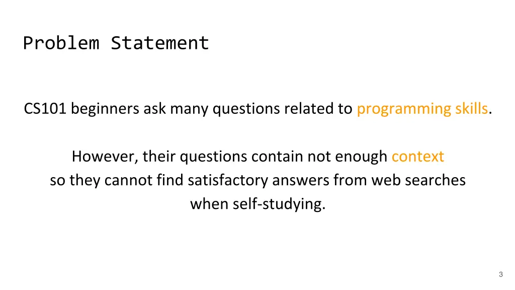 problem statement