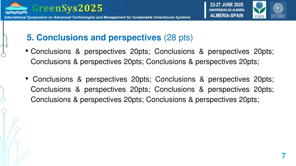 5 conclusions and perspectives 28 pts