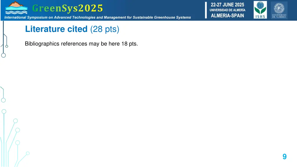 literature cited 28 pts