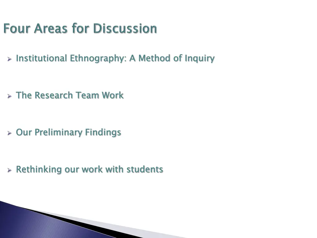 institutional ethnography a method of inquiry