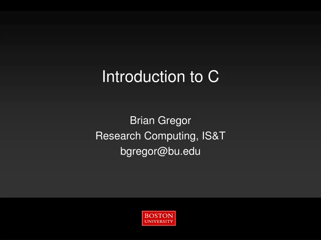 introduction to c