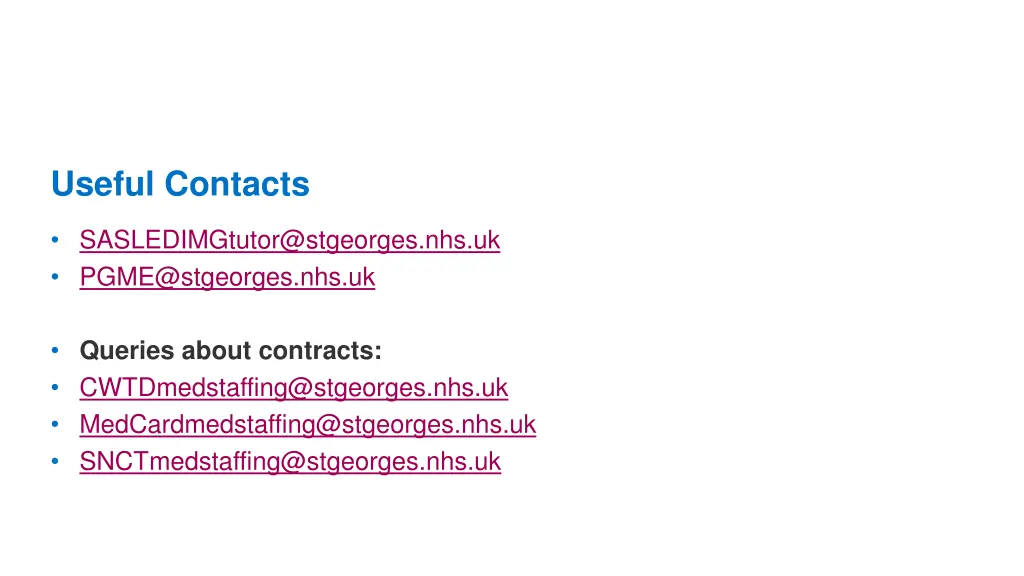 useful contacts