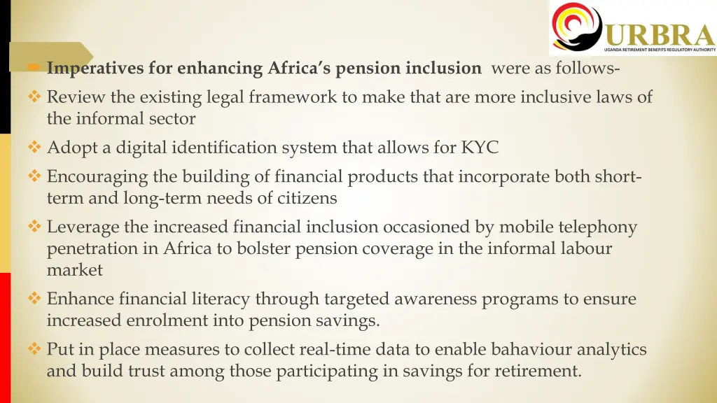 imperatives for enhancing africa s pension
