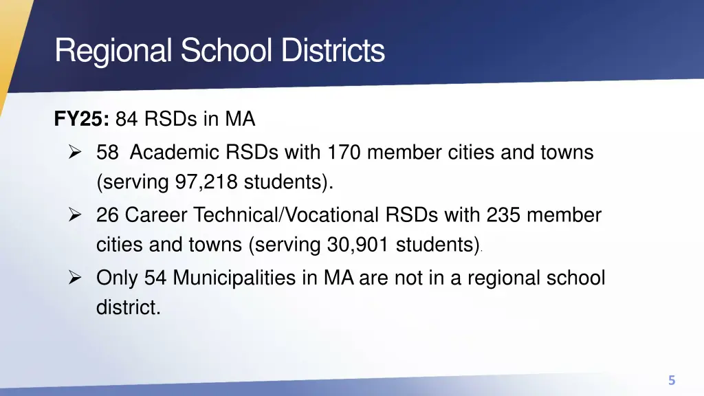 regional school districts