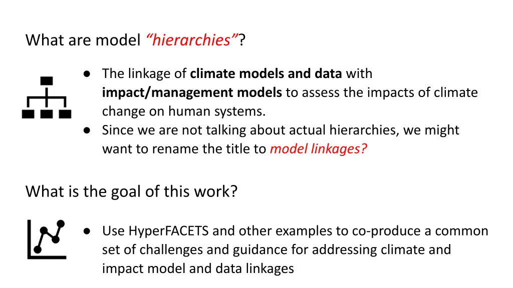 what are model hierarchies