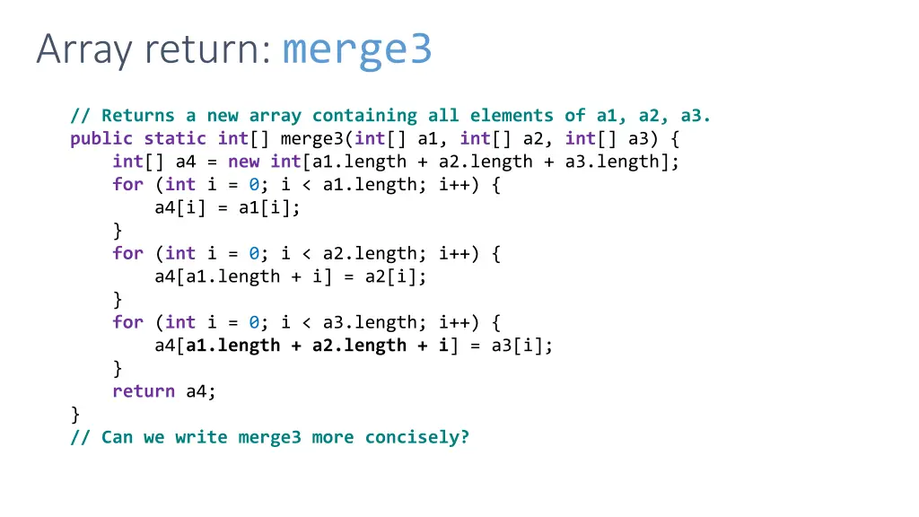 array return merge3