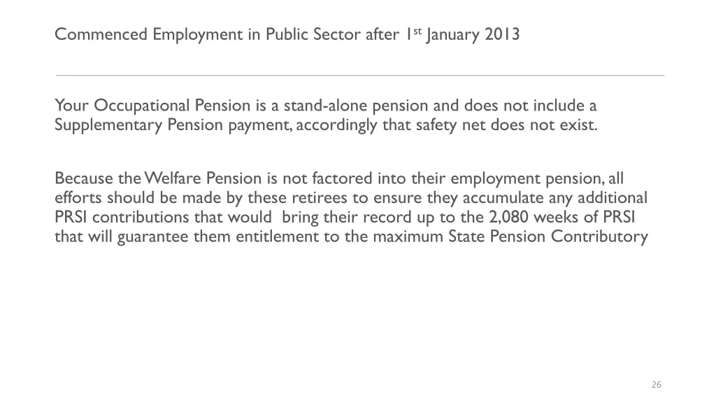 commenced employment in public sector after