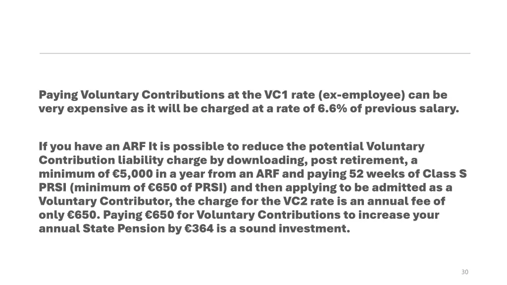 paying voluntary contributions at the vc1 rate