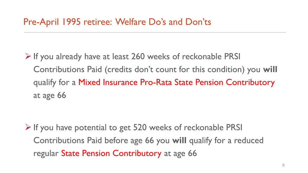 pre april 1995 retiree welfare do s and don ts 2