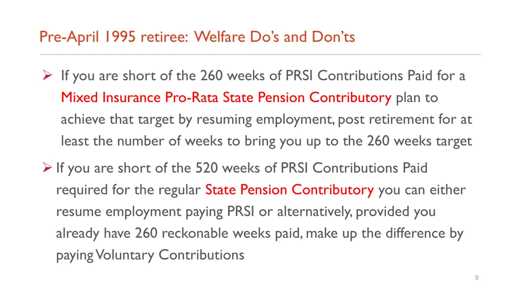 pre april 1995 retiree welfare do s and don ts 3