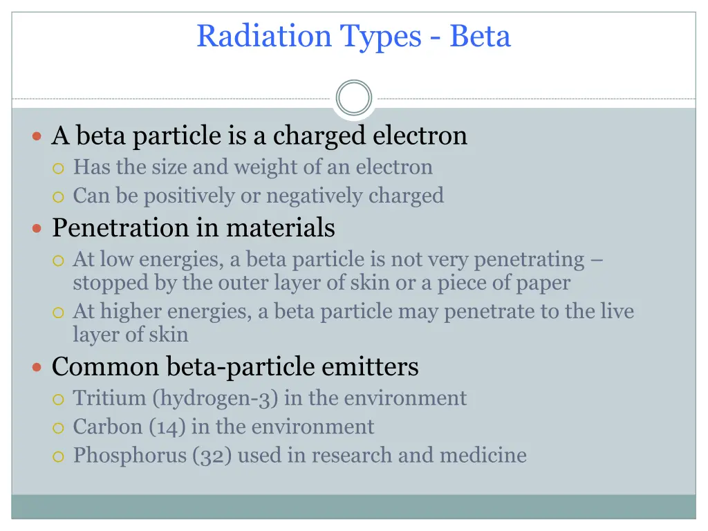 radiation types beta