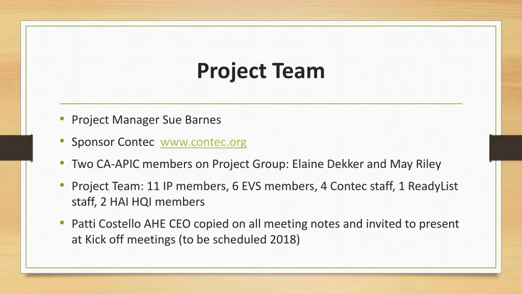 project team