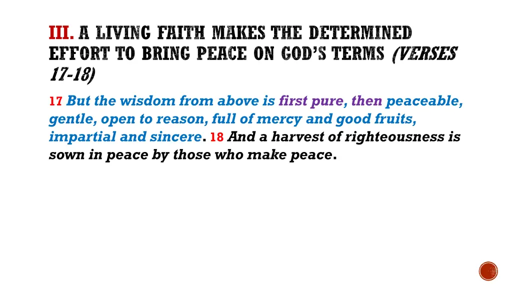 iii a living faith makes the determined effort