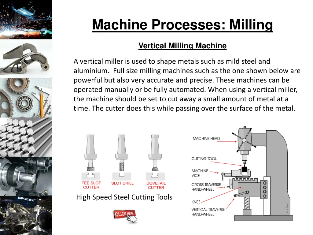 machine processes milling