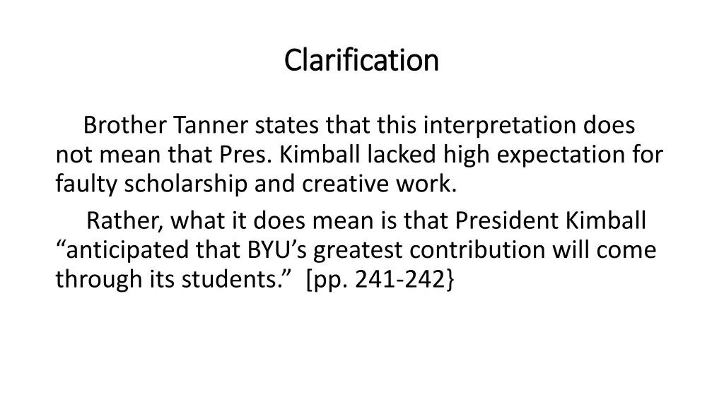 clarification clarification
