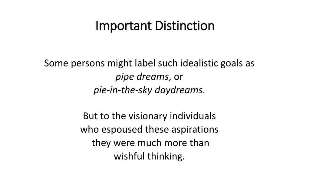 important distinction important distinction
