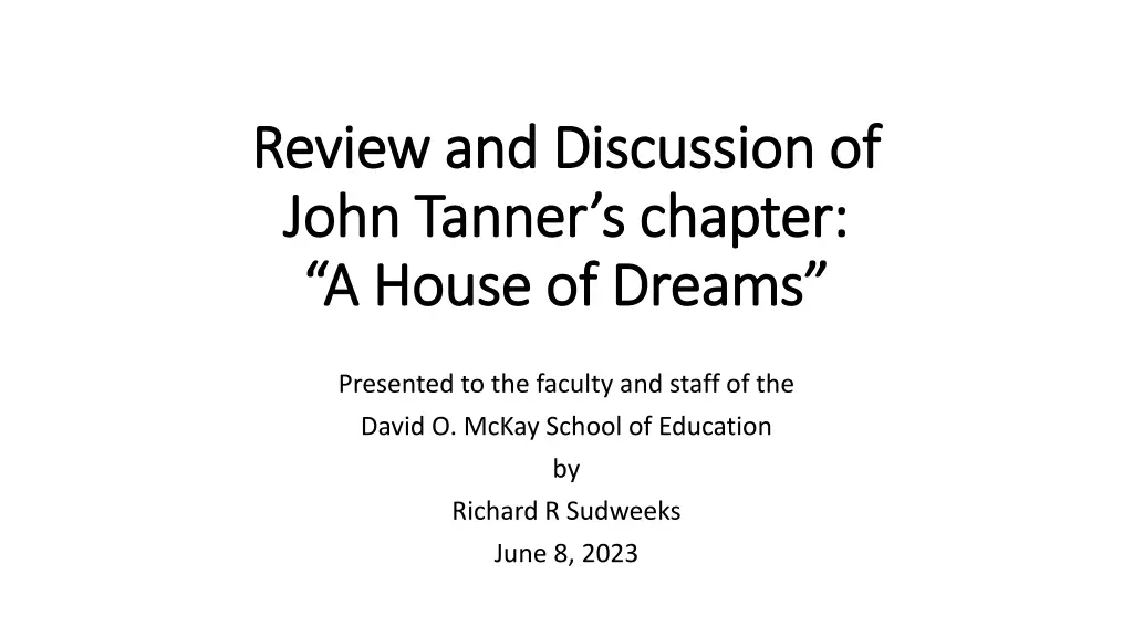 review and discussion of review and discussion