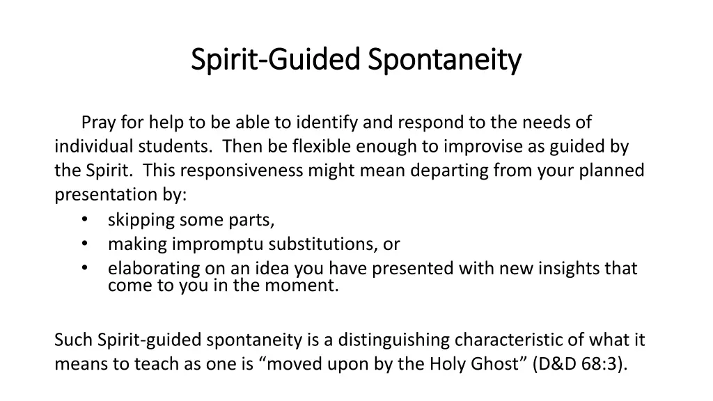 spirit spirit guided spontaneity guided