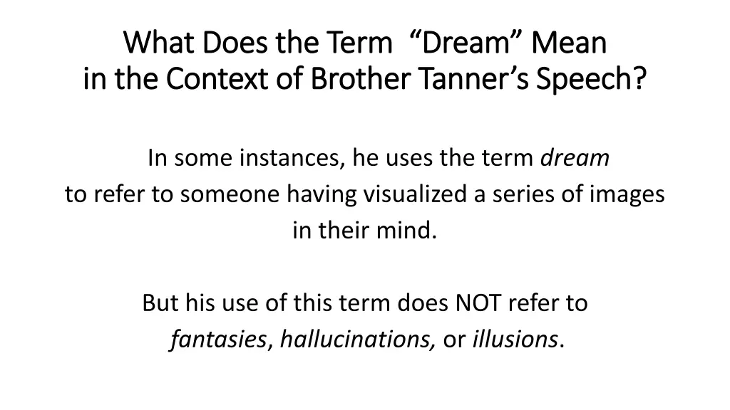 what does the term dream mean what does the term
