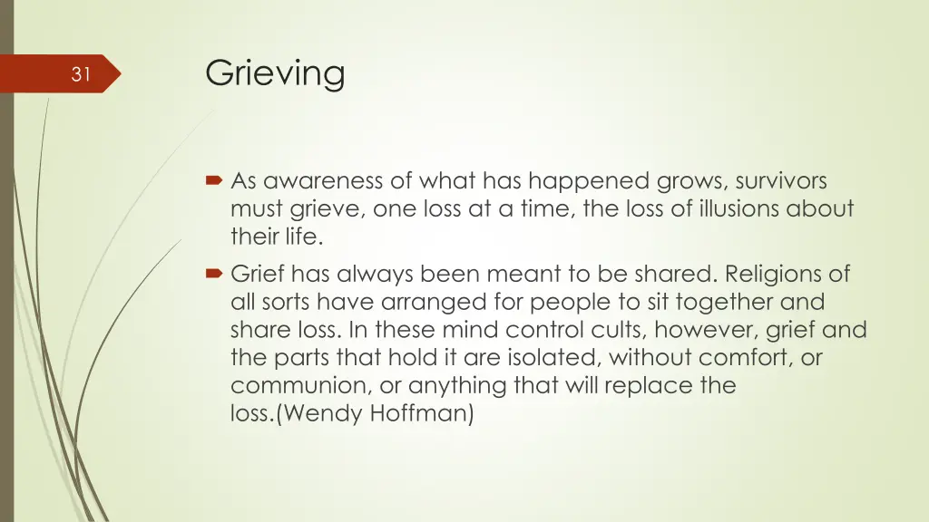 grieving