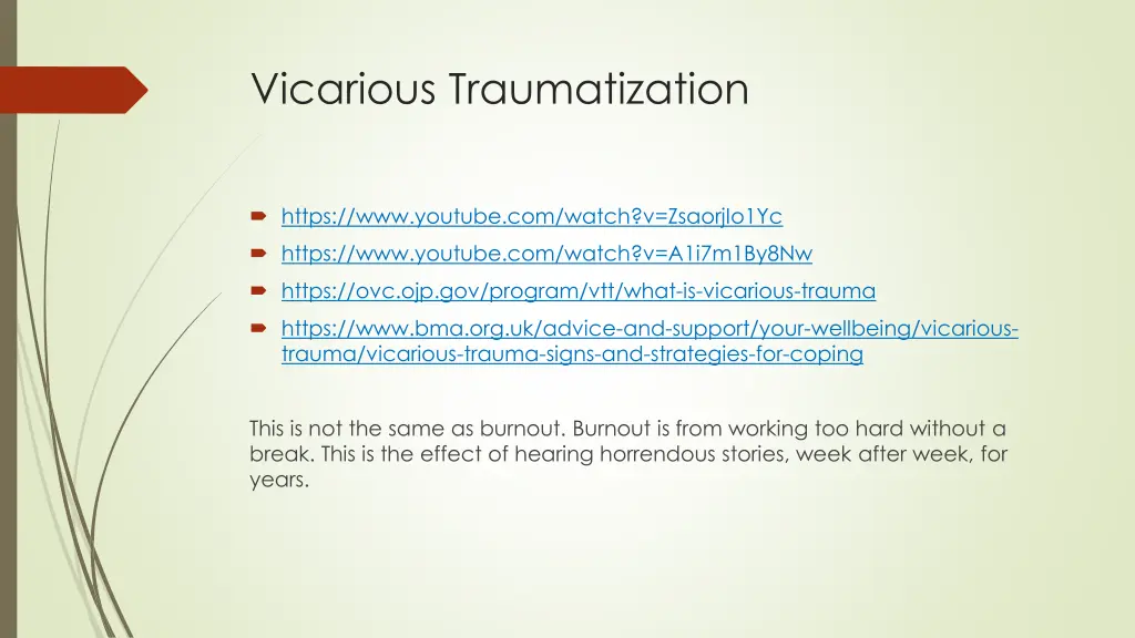 vicarious traumatization