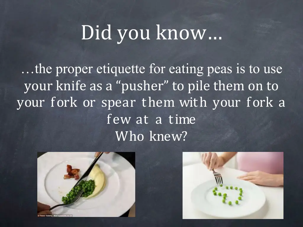 did you know