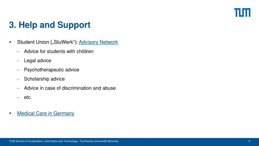3 help and support