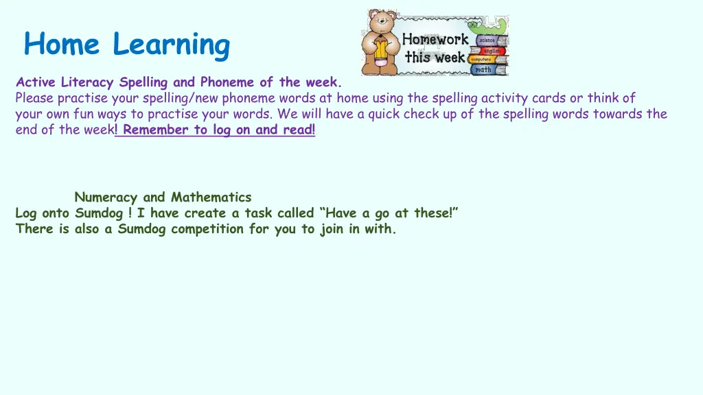 home learning