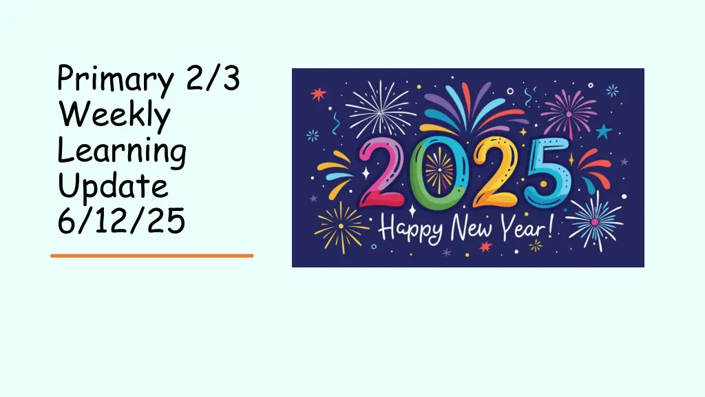 primary 2 3 weekly learning update 6 12 25