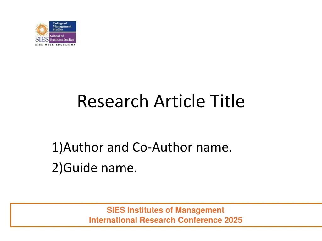 research article title